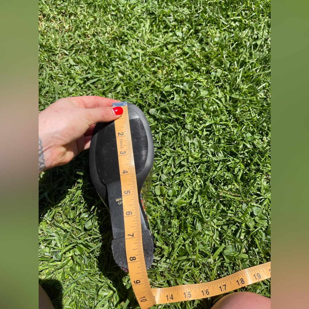 Y2K Vintage Clear Rainbow Heel with Checkerboard Footbed - Picture 10 of 13